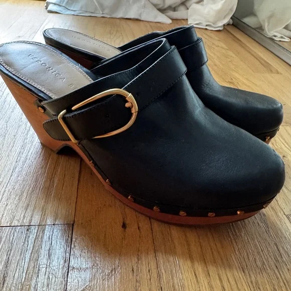 Veronica Beard Hendrix Buckled Clogs - Picture 3 of 6